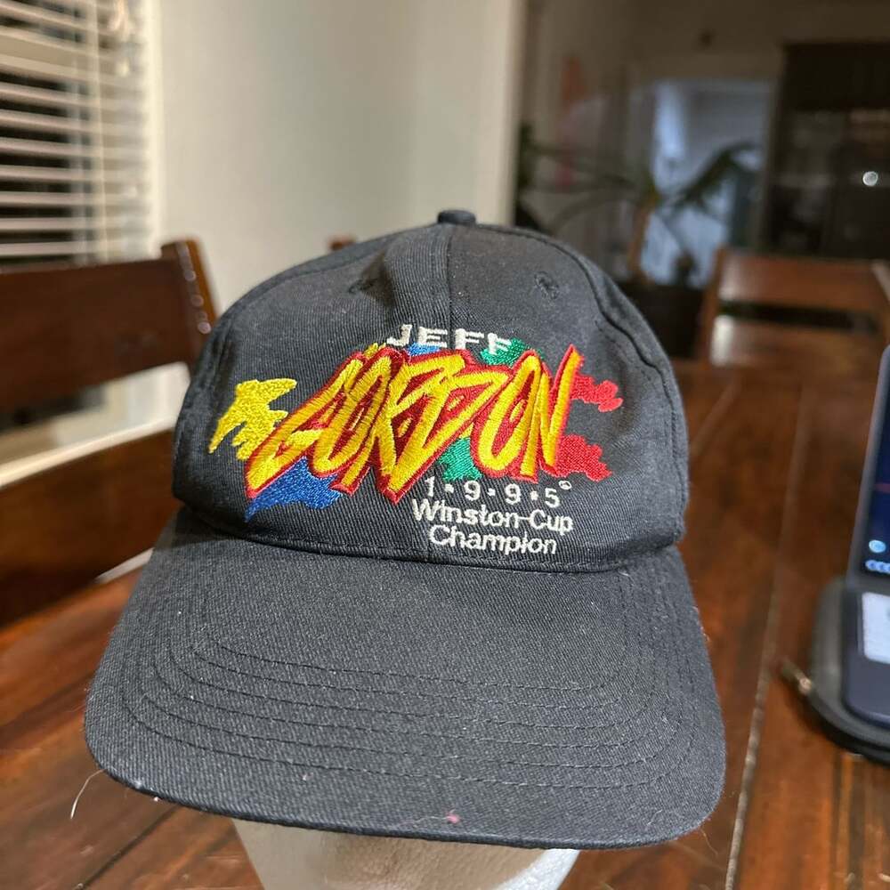 Vintage Jeff Gordon 1995 Winston Cup Champion Snapback Hat Black